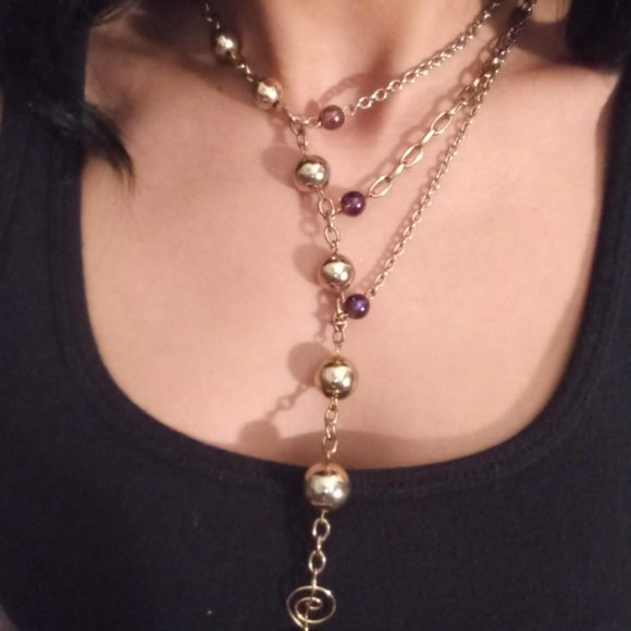 Women's Multi-Chained Necklace - Picture 2 of 4